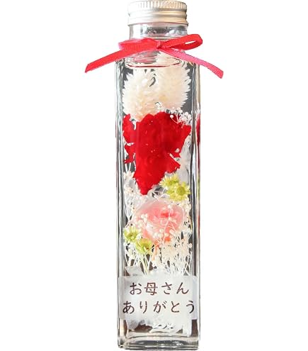 Amazon｜開運ハーバリウム 風水 カラー (レッド 赤) バラ 丸瓶